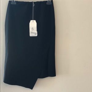 Black asymmetrical skirt